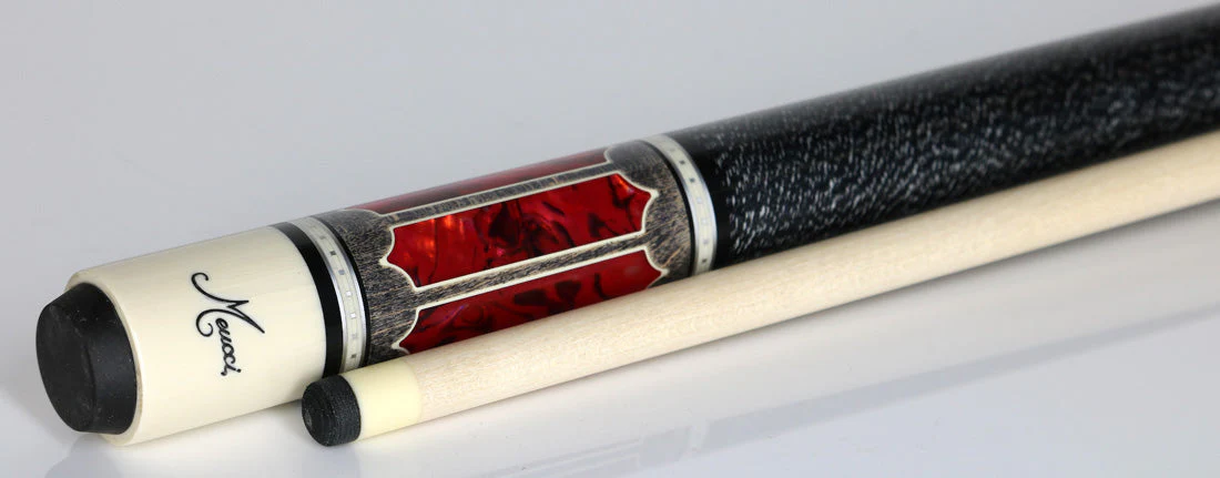 Meucci 2020 Gray - Red Pearl - Black/White Wrap Pool Cue with Pro Shaft - 2020GYRDBKWHP - Image 3