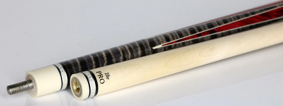 Meucci 2020 Gray - Red Pearl - Black/White Wrap Pool Cue with Pro Shaft - 2020GYRDBKWHP - Image 4