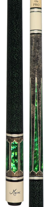 Meucci Century Series 2020GYGRBKGRP Pool Cue - Gray with Green Pearl and Black/Green Wrap with Pro Shaft - Image 5