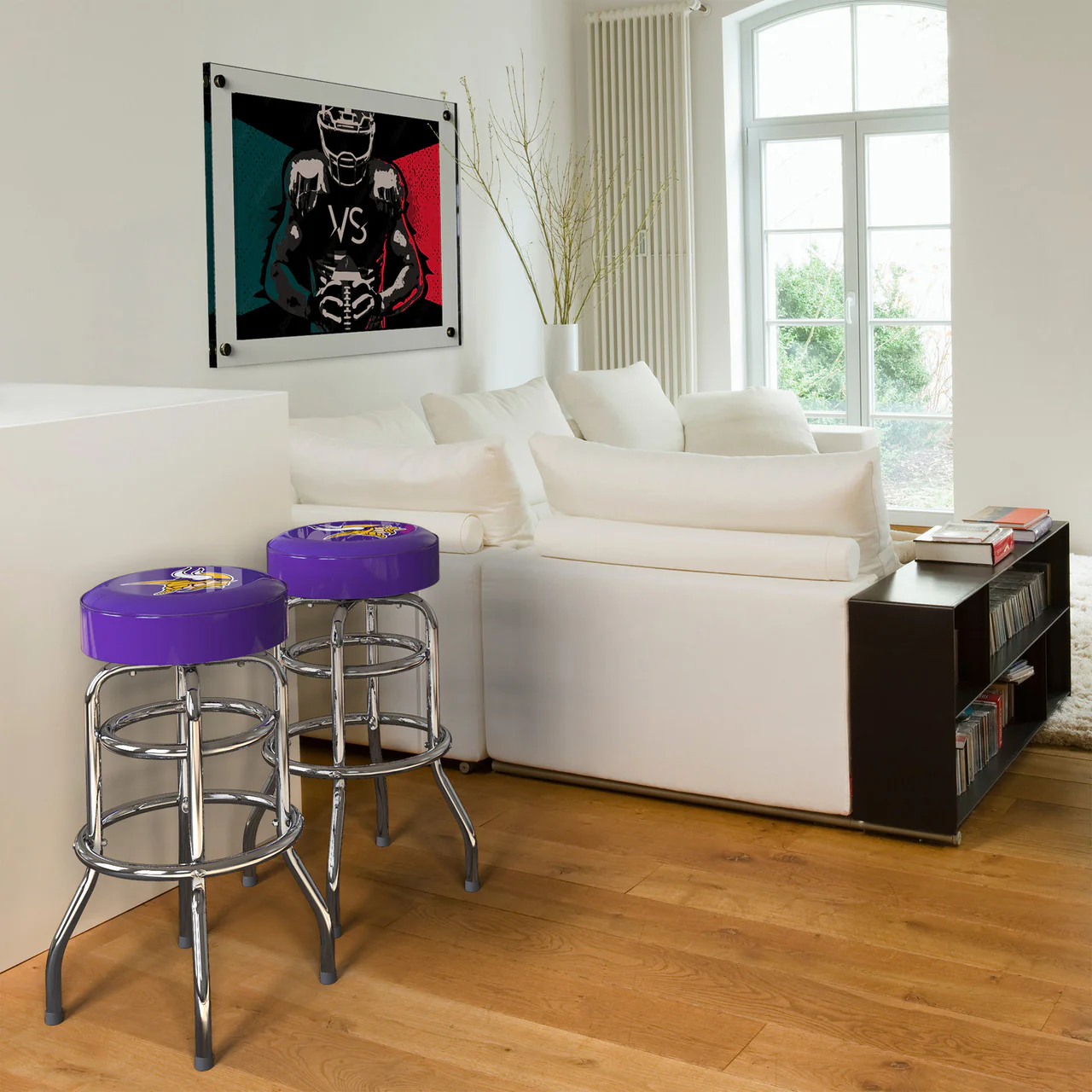 Minnesota Vikings Bar Stool Chrome - Image 5