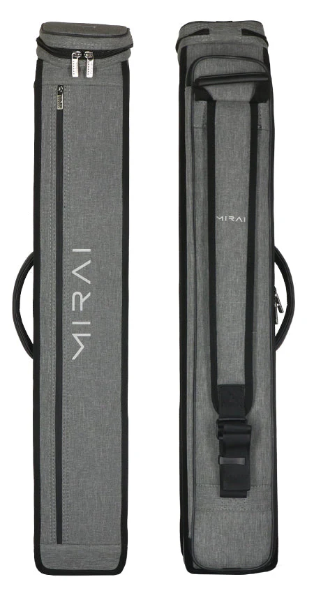 Mirai 3x5 Gray Hybrid Soft Pool Cue Case - Image 2