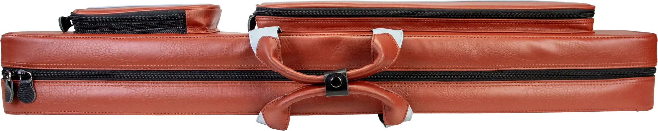 Molinari Flat Butterfly 2x4 Soft Cue Case - Brown / Light Blue - Image 4