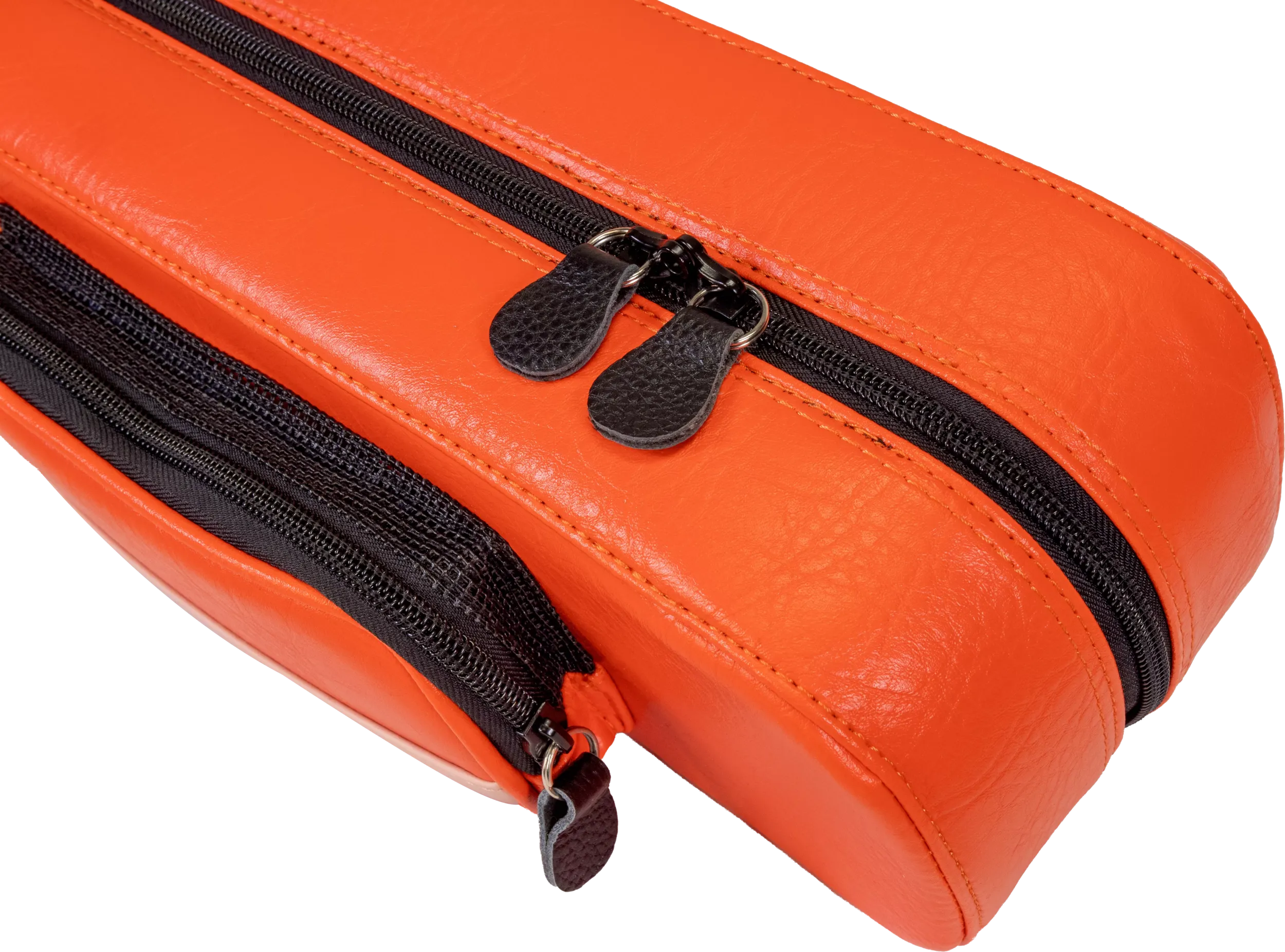 Molinari Flat Butterfly 2x4 Soft Cue Case - Orange / Light Pink - Image 13