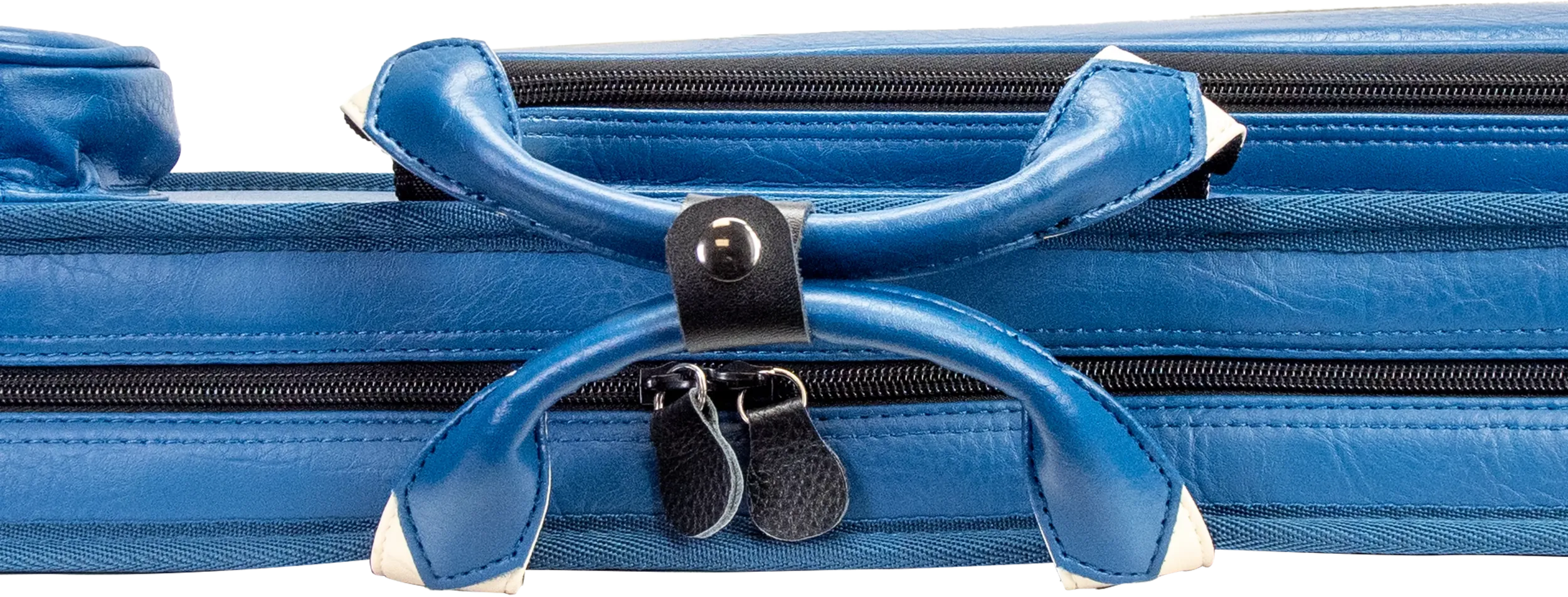 Molinari Classic Butterfly 3x6 Soft Cue Case - Blue / Biege - Image 9