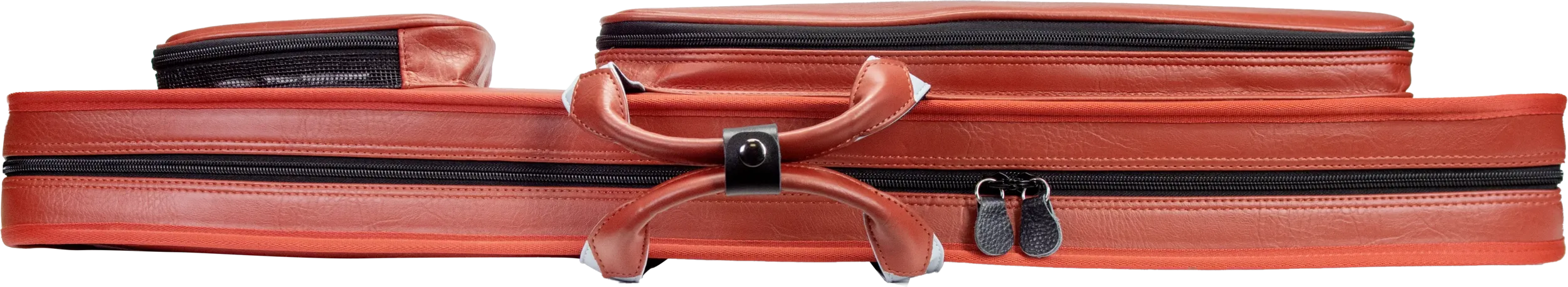 Molinari Classic Butterfly 3x6 Soft Cue Case - Brown / Light Blue - Image 4