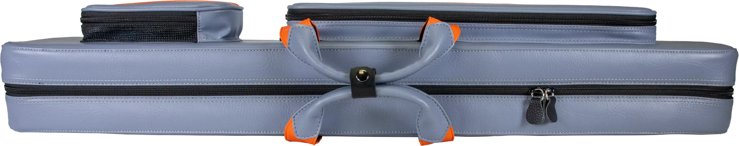 Molinari Flat Butterfly 3x6 Hard Cue Case - Gray / Orange - Image 4