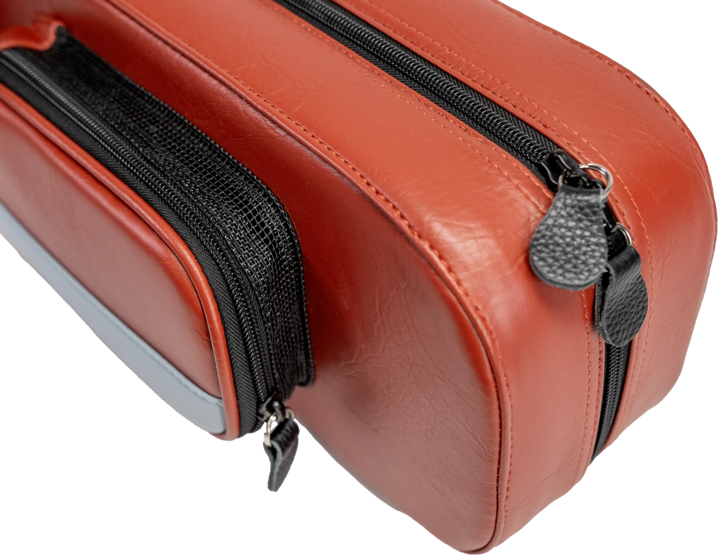 Molinari Flat Butterfly 3x6 Hard Cue Case - Brown / Light Blue - Image 13