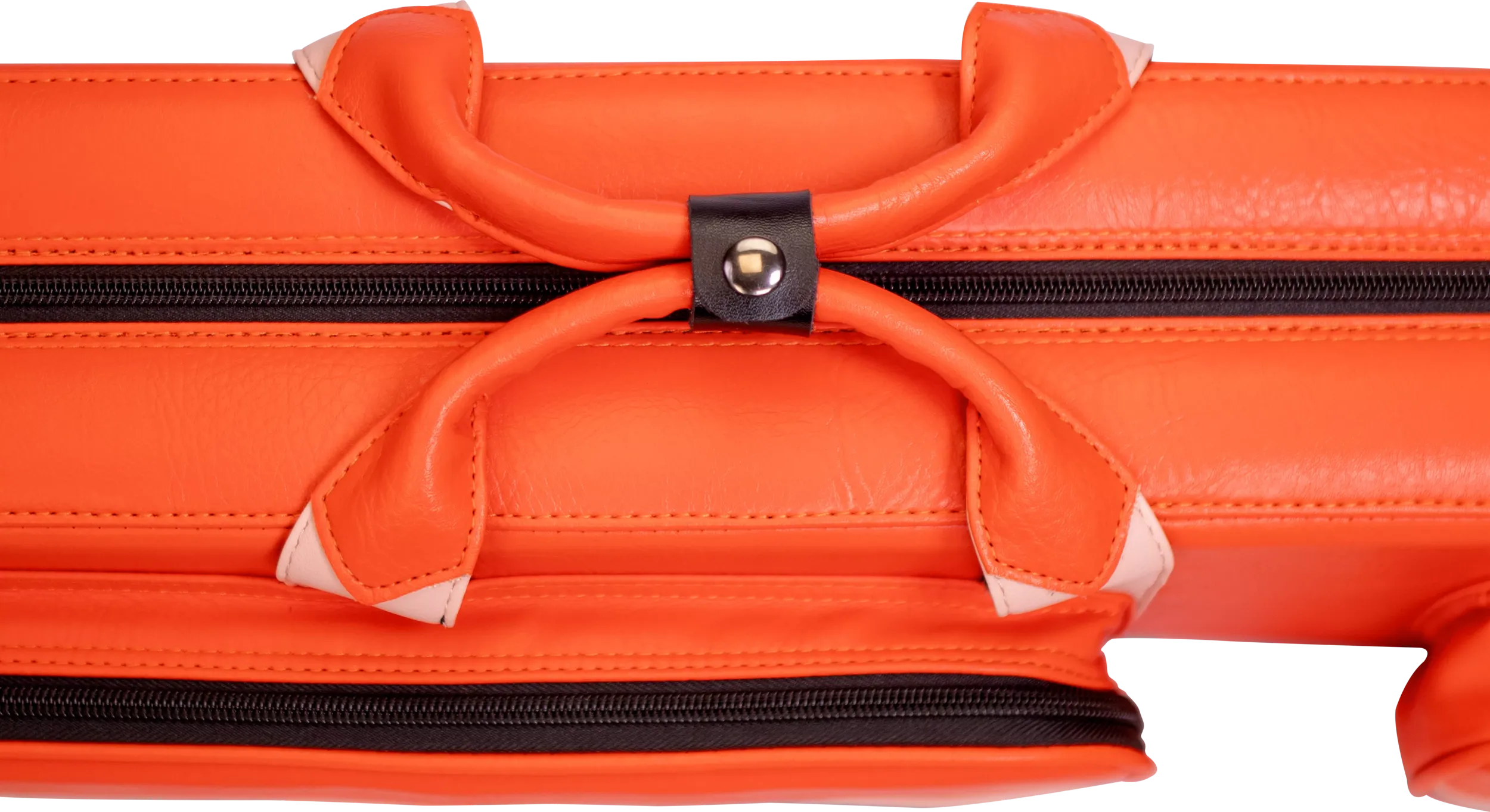 Molinari Classic Butterfly 3x6 Soft Cue Case - Orange / Light Pink - Image 11
