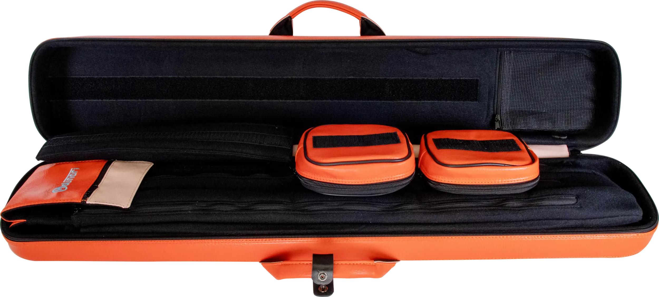 Molinari Classic Butterfly 3x6 Soft Cue Case - Orange / Light Pink - Image 7