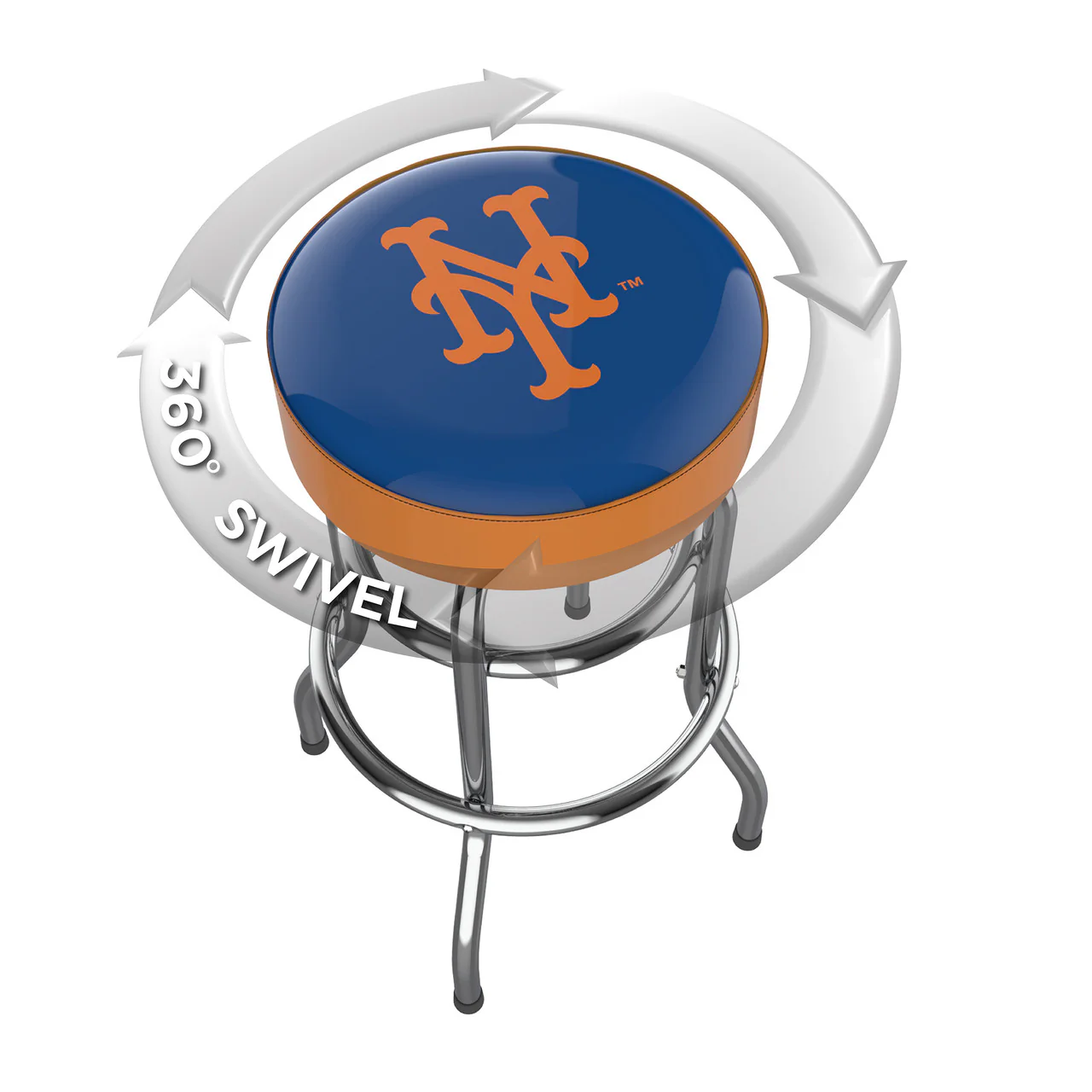 New York Mets Bar Stool Chrome - Image 4