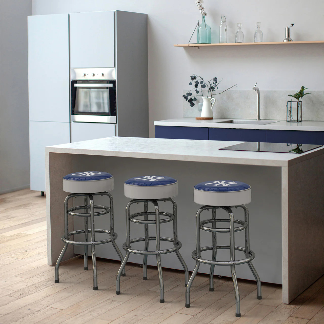 New York Yankees Bar Stool Chrome - Image 6