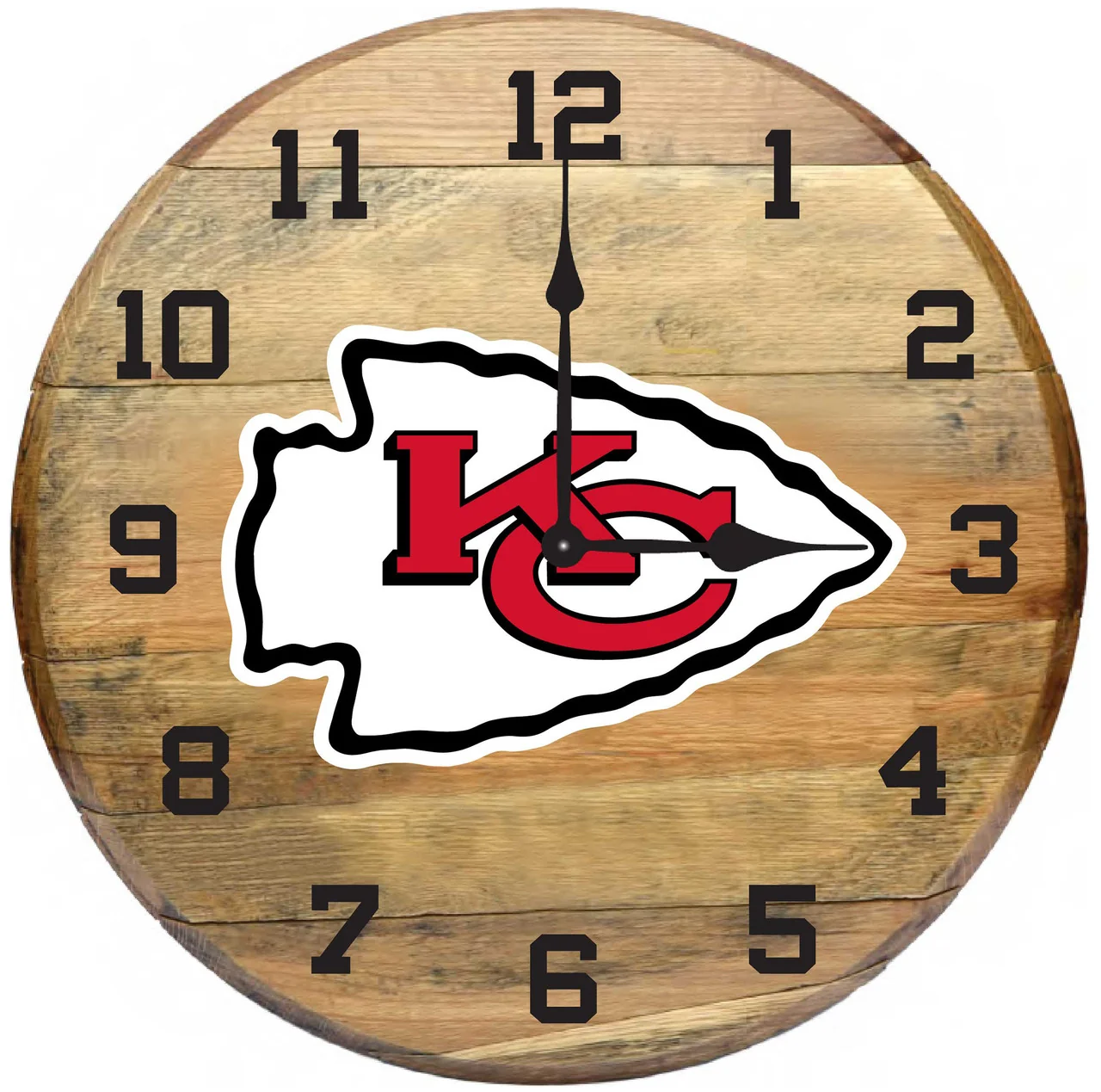 NFL Fan's Choice Oak Barrel Clock - Image 16