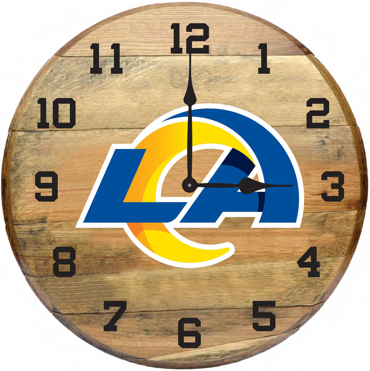 NFL Fan's Choice Oak Barrel Clock - Image 19
