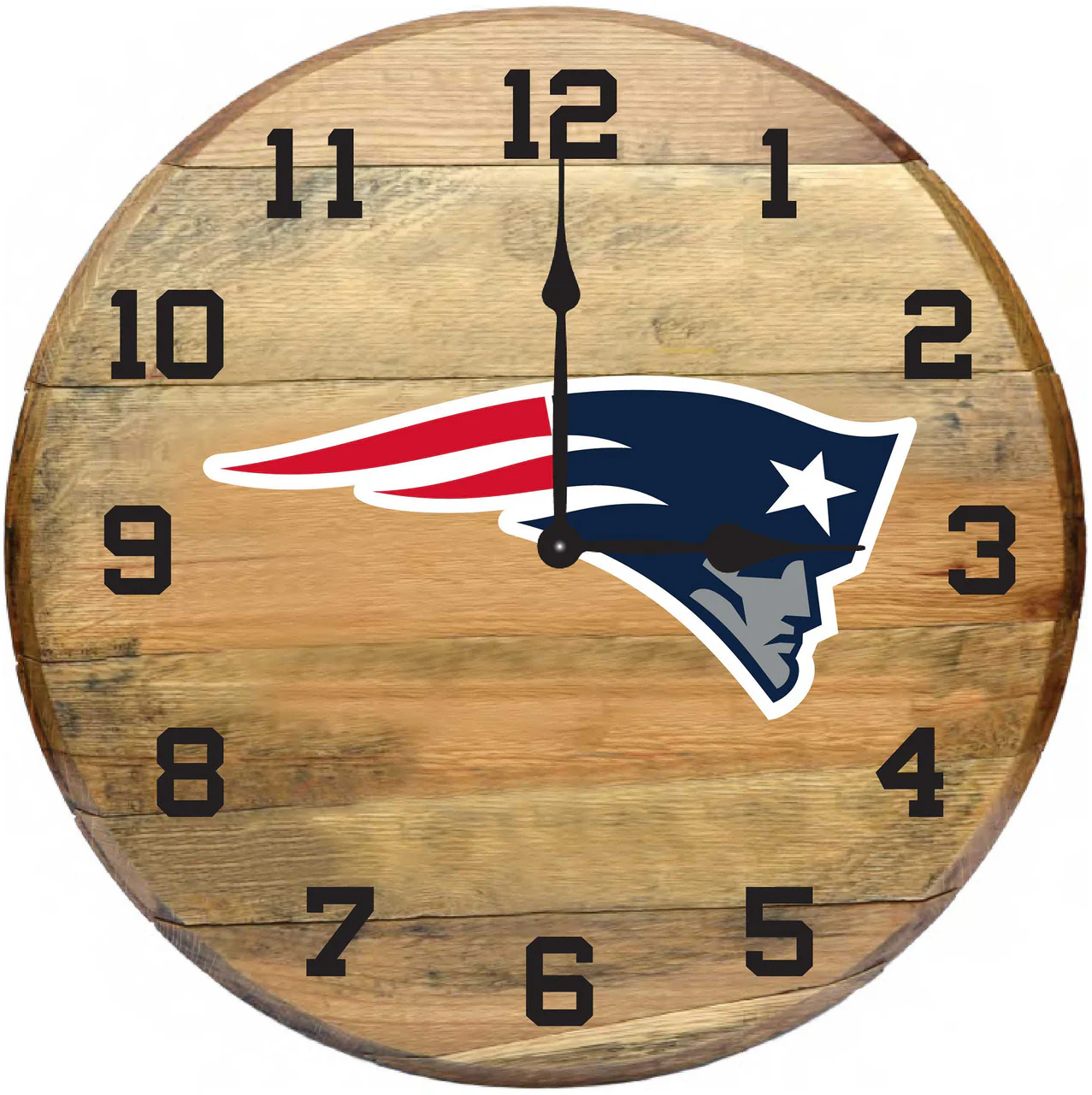 NFL Fan's Choice Oak Barrel Clock - Image 22