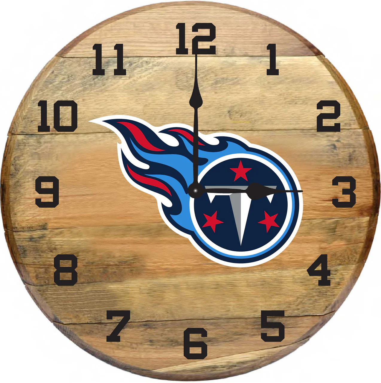 NFL Fan's Choice Oak Barrel Clock - Image 31