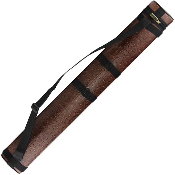 Ozone Pool Cue Case - Tube 2 Butt/2 Shaft - Brown - Image 3