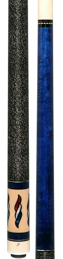 J Pechauer JP05T JP T Series Pool Cue - Blue-Stained Maple with Linen Wrap - Image 6