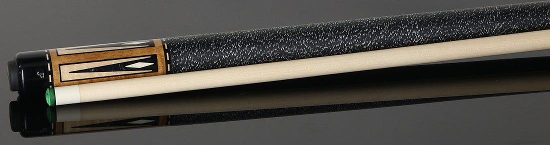 J Pechauer JP17T JP T Series Pool Cue - Natural-Stained Maple with Black Pearl and Maple Points with Irish Linen Wrap - Image 3