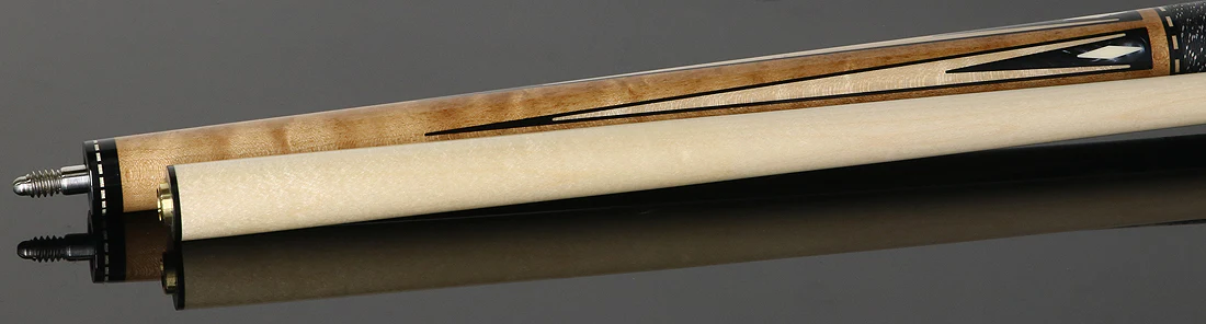 J Pechauer JP17T JP T Series Pool Cue - Natural-Stained Maple with Black Pearl and Maple Points with Irish Linen Wrap - Image 4