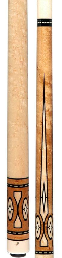 Pechauer JP23T JP T Series No Wrap Pool Cue - Natural-Stained Maple with Sim. Ebony Framed Maple and Sim. Ivory Inlays - Image 6