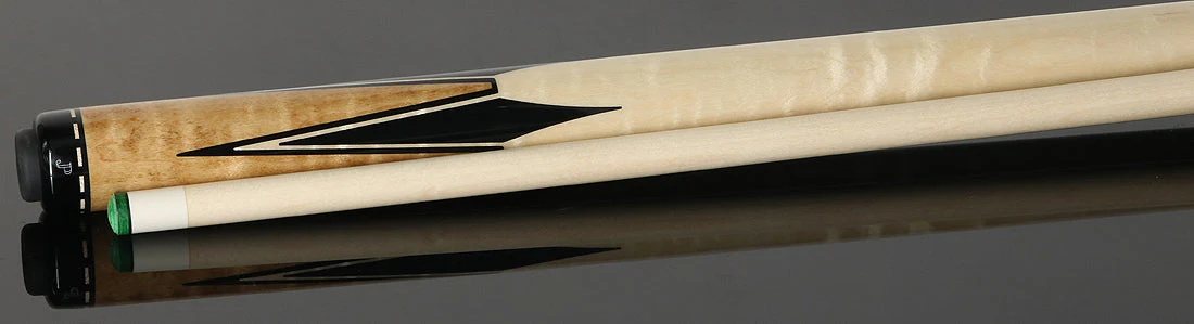 J Pechauer JP11T JP T Series Natural-Stained Maple with Sim. Ebony Inlays No Wrap Pool Cue - Image 3