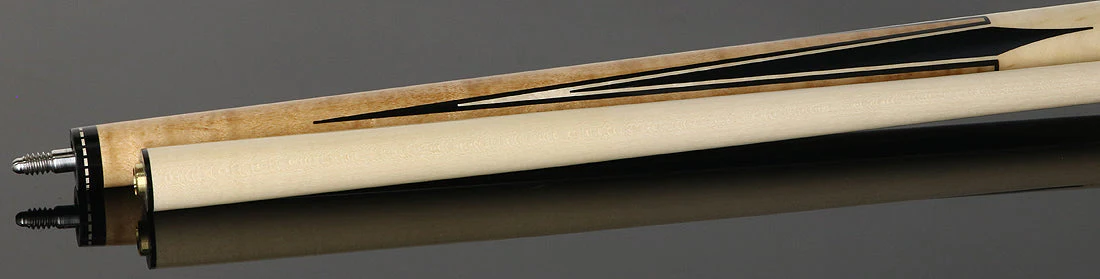 J Pechauer JP11T JP T Series Natural-Stained Maple with Sim. Ebony Inlays No Wrap Pool Cue - Image 4