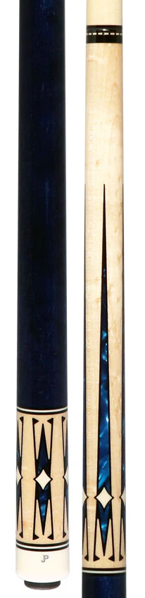 J Pechauer JP20T JP T Series No Wrap Pool Cue - No-Stained Maple with Sim. Ebony Framed Blue Pearl Points - Image 5