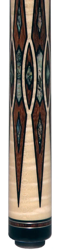 Pechauer Limited Edition Birdseye Maple with Brownheart Points and Abalone Inlays Pool Cue - PL37 - Image 2