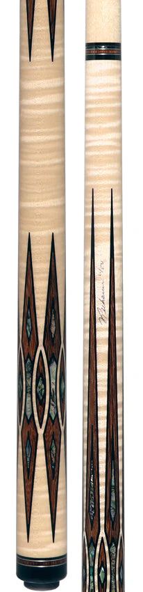Pechauer Limited Edition Birdseye Maple with Brownheart Points and Abalone Inlays Pool Cue - PL37 - Image 5