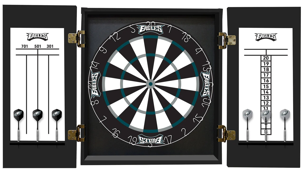 Philadelphia Eagles Dartboard Cabinet Set Fan's Choice - Image 5
