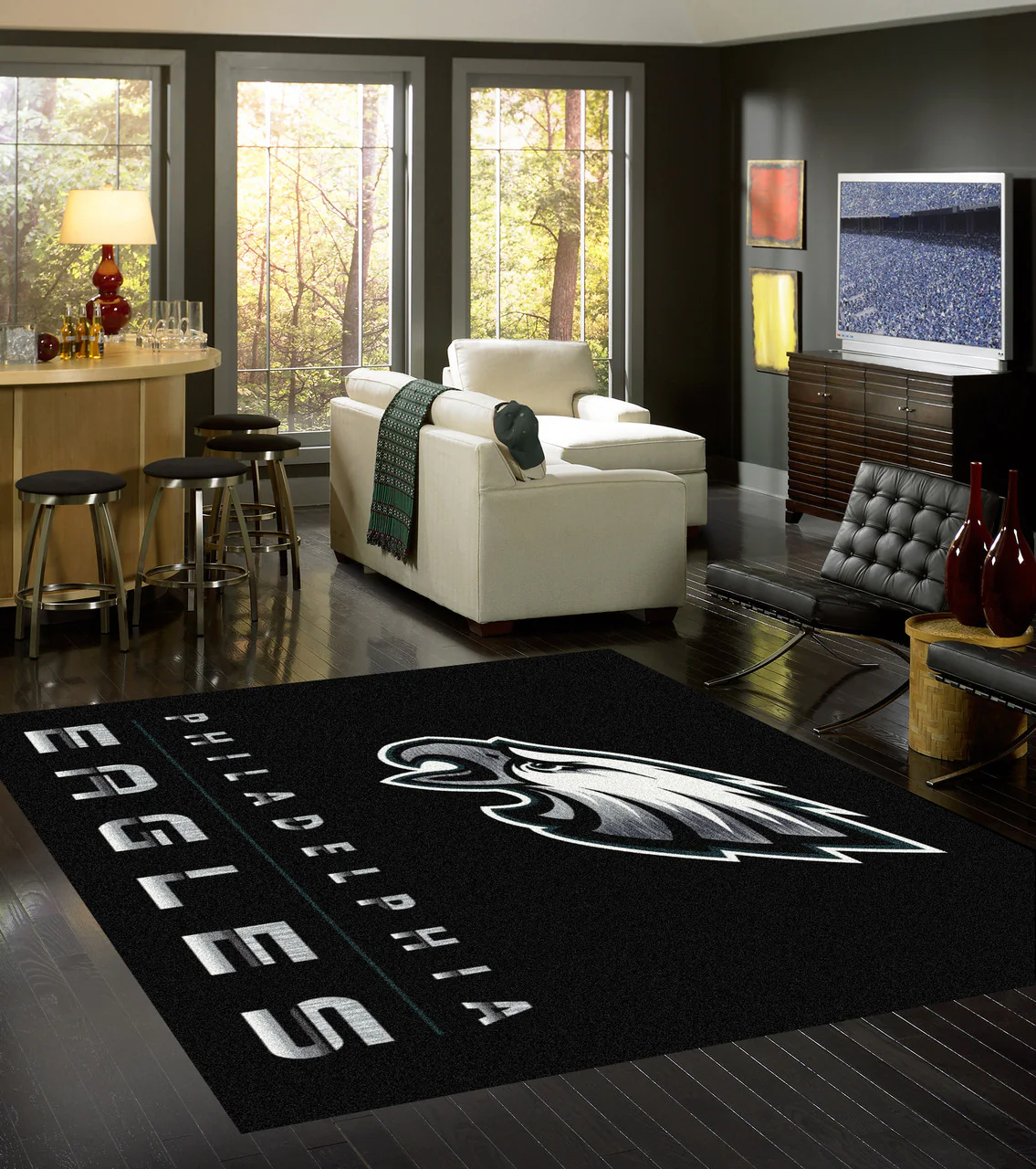 Philadelphia Eagles Rug Chrome - Image 4