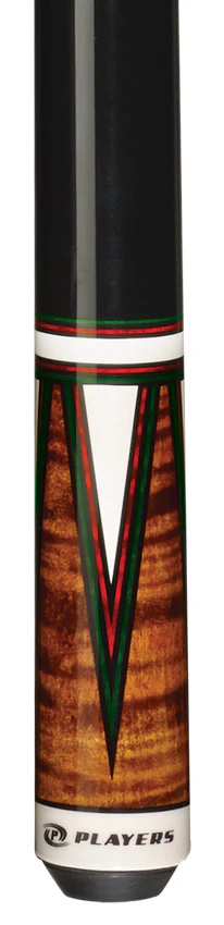 Players C-811 Classic Series Pool Cue - Antique Brown Maple with 4 Overlay Points - Image 2