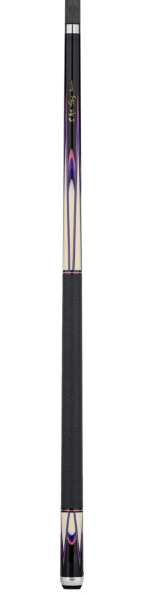 Predator Sang Lee 2-1 Black with Pink / Blue / Purple / Ivorine Butterfly Points Limited Edition Pool Cue - Radial - Image 4