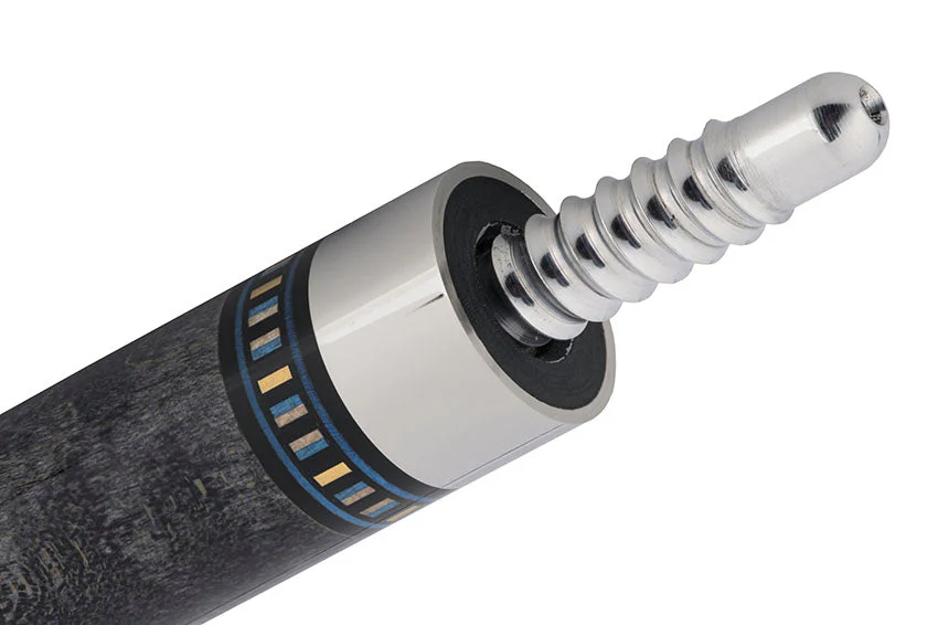 Predator Sang Lee 2-5 Gray-Stained Birdseye Maple with Black / Blue / Maple / Ebony Butterfly Points Special Edition Limited Pool Cue - Radial with Luxe Leather Wrap - Image 8