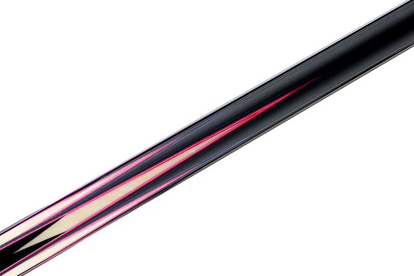 Predator Truesplice 16 Ebony Forearm with Purple and Pink Veneers Pool Cue with Lizard Wrap - Radial - Image 6