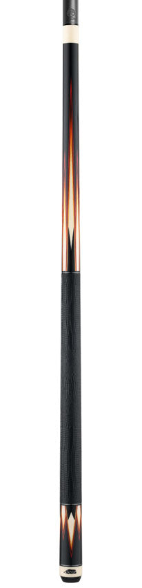 Predator Truesplice 16 Ebony Forearm with Red, Orange and Yellow Veneers Pool Cue with Lizard Wrap - Radial - Image 4