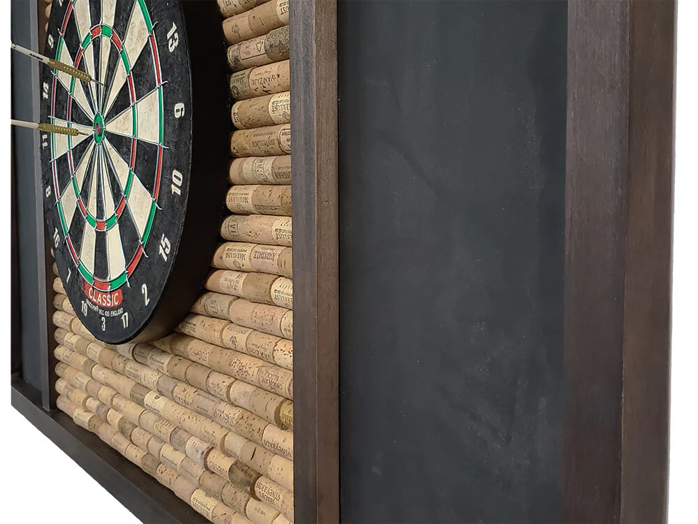 Presidential Billiards Dart Backboard with Wine Cork Espresso - Image 2