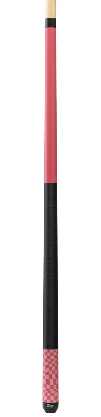 Rage RG09 Pool Cue with Pressed Nylon Wrap - Dark Fuchsia Warped Checkers - Image 4
