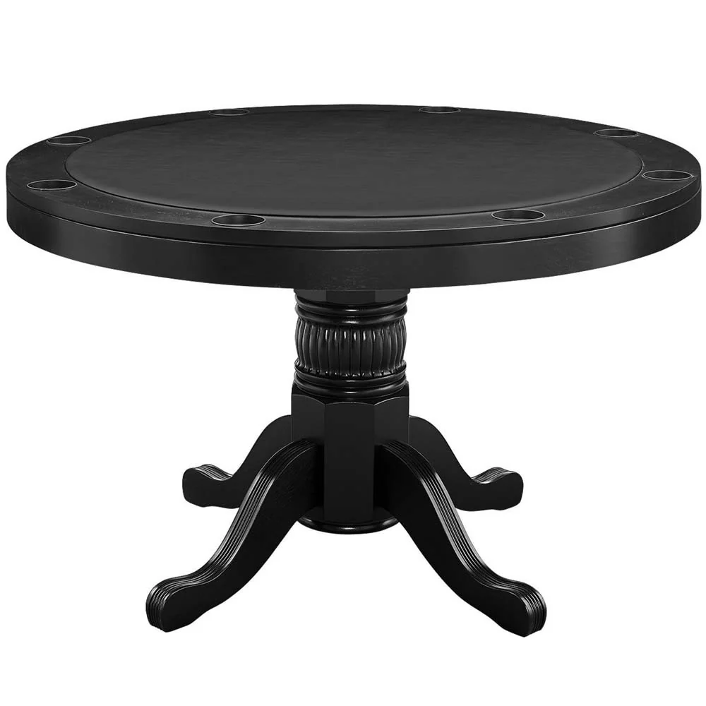 Ram Gameroom Poker Table 48" 3 in 1 Game Table Black