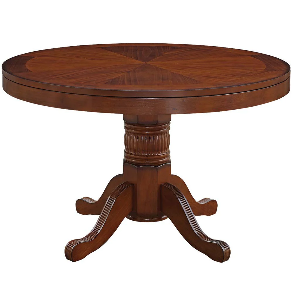 Ram Gameroom Poker Table 48" 3 in 1 Game Table Chestnut - Image 2