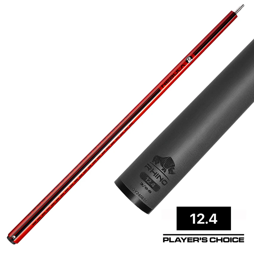 Rhino RCNEB2NWRD Nebula 2 No Wrap Pool Cue - Crimson Red - Image 11