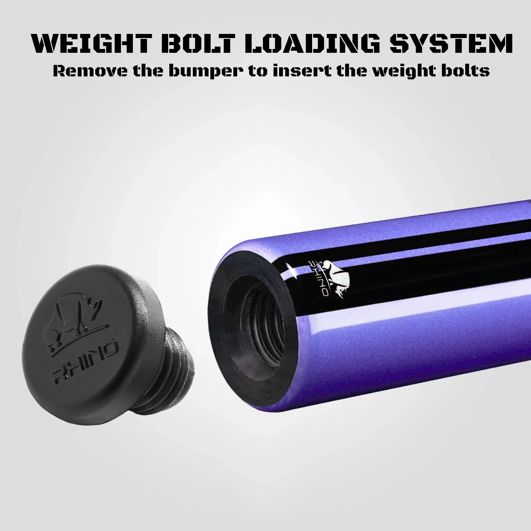 Rhino RCNEB2SWPU Nebula 2 Pool Cue with Sport Wrap - Amethyst Purple - Image 2