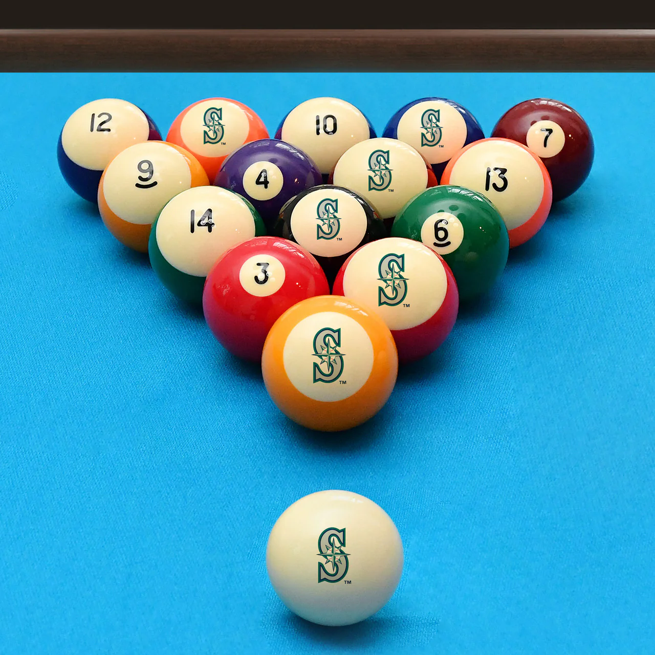 Seattle Mariners Pool Balls - Retro Balls Set - Image 2