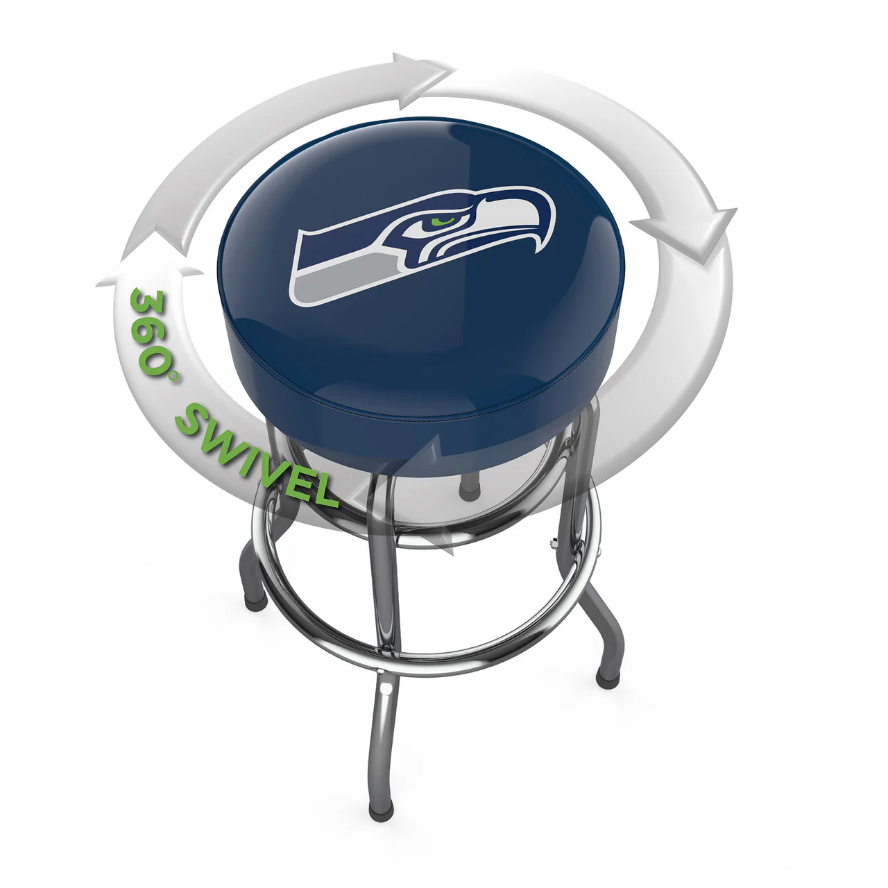 Seattle Seahawks Bar Stool Chrome - Image 3