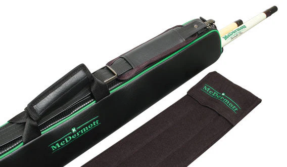 McDermott 2x3 Hybrid Cue Case - Black and Green - Image 3