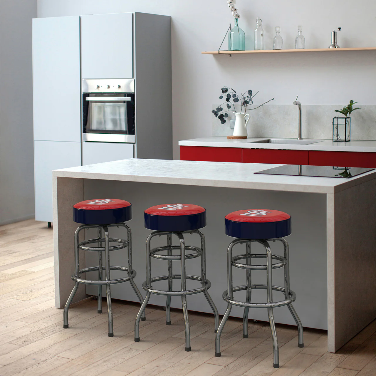 St Louis Cardinals Bar Stool Chrome - Image 6