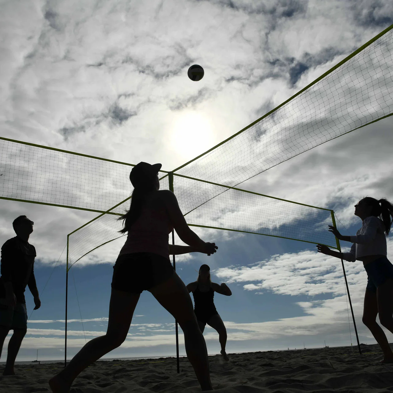 Triumph 4 Square Volleyball and Badminton Combo Set - Image 3