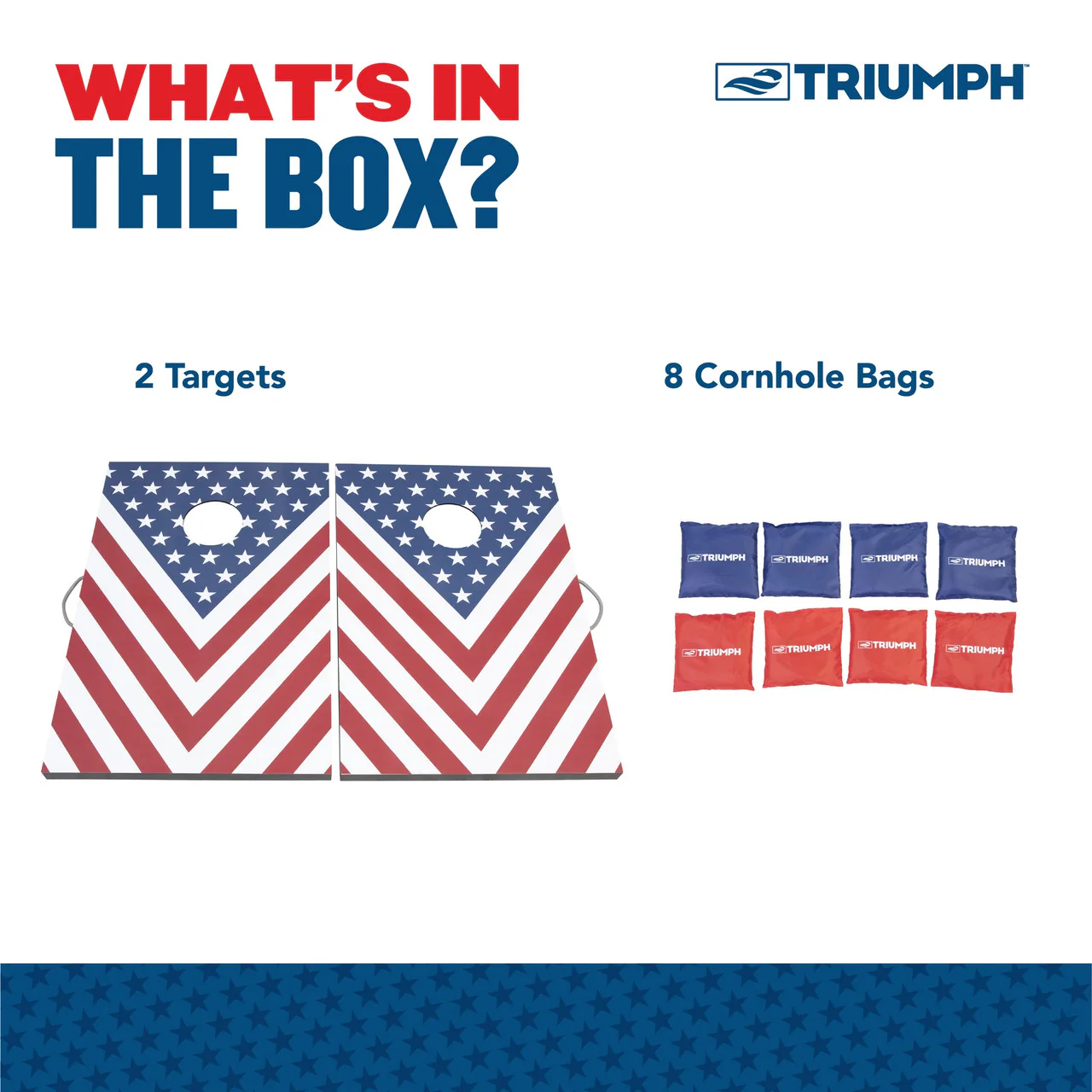 Triumph Cornhole Boards Set Patriotic Classic 2x3 - Image 2