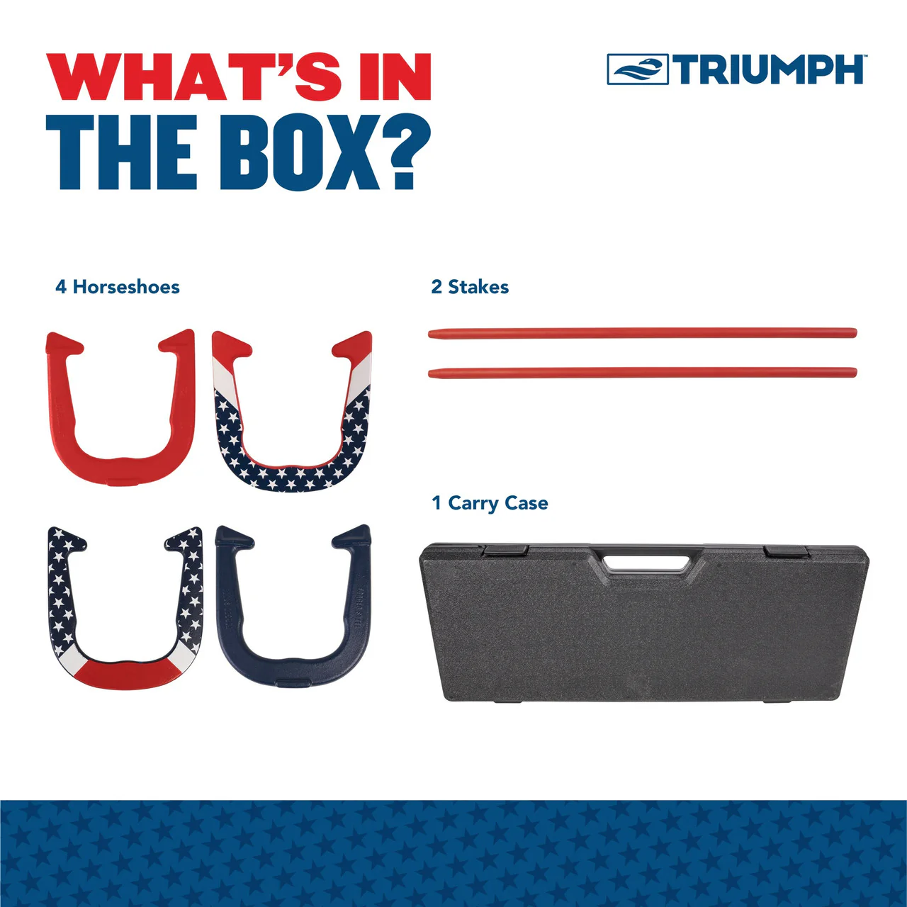 Triumph Patriotic Forged Horseshoe Set - Image 3