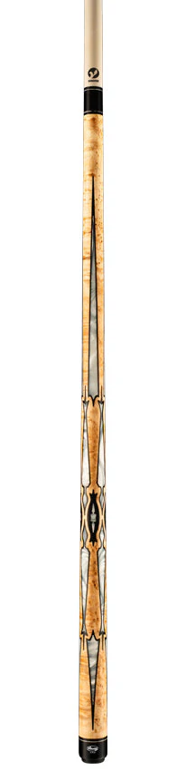Viking MT0804 Motore Series Play Cue - Khaki-Stained Birdseye Maple with 40 Black and White Premium Pearl Inlays - Image 4